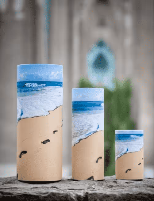 Scattering Tube - Beach Footprints Motif